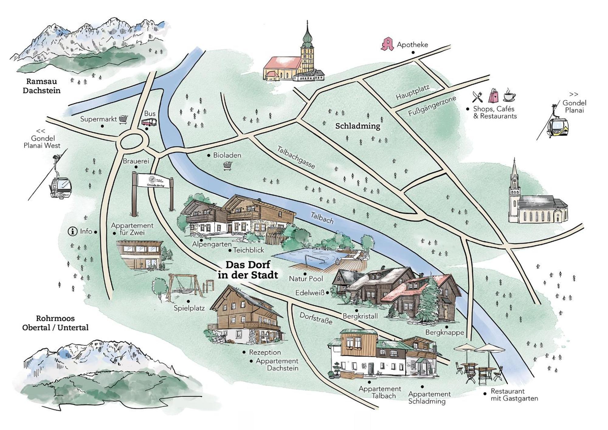 Das Dorf In Der Stadt Schladming Dış mekan fotoğraf